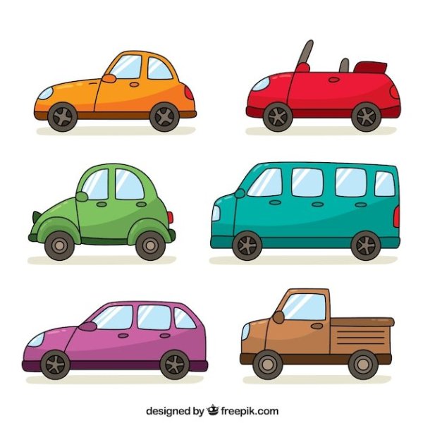 Раскраска машины маленькие