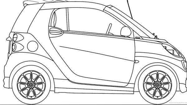 Раскраска Smart Fortwo