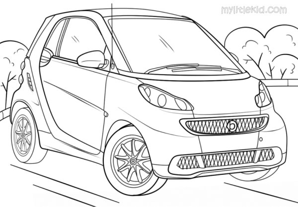 Машина раскраска маленькая