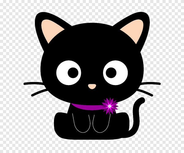 Кавайные чёрный кот