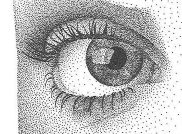 Точечная штриховка карандашом