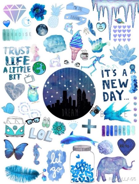 Стики голубые