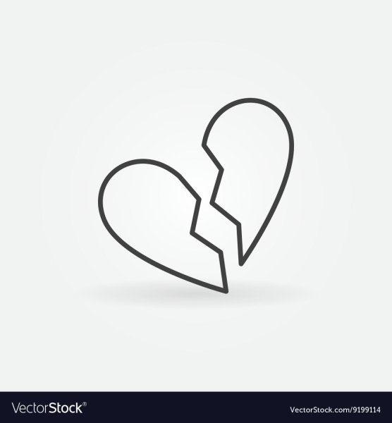 Трафарет разбитого сердца