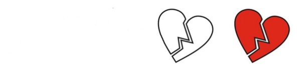 Разбитое сердце карандашом