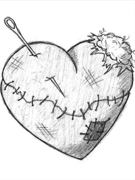 Рисунки для срисовки сердечки