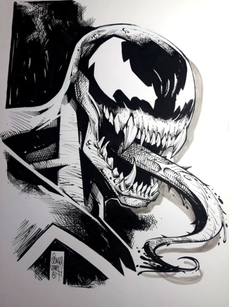 Веном тату эскиз