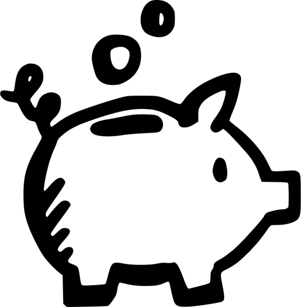 Свинья копилка пиктограмма