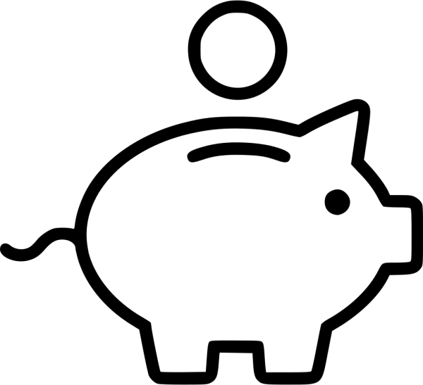 Свинья копилка пиктограмма