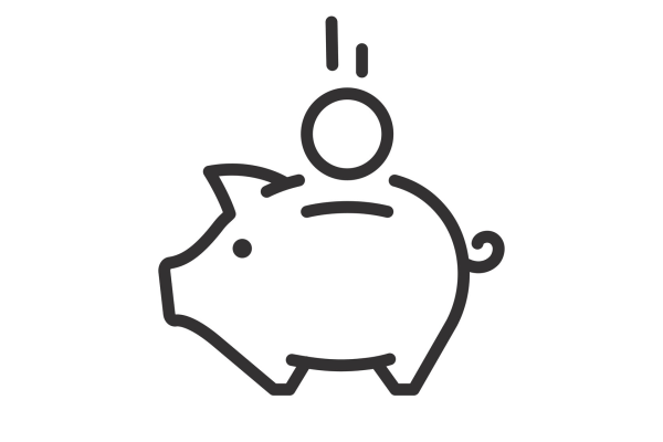 Свинья копилка пиктограмма