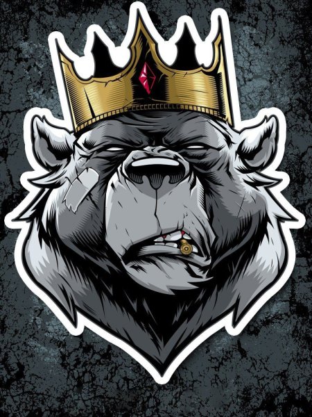 Свирепый медведь тату