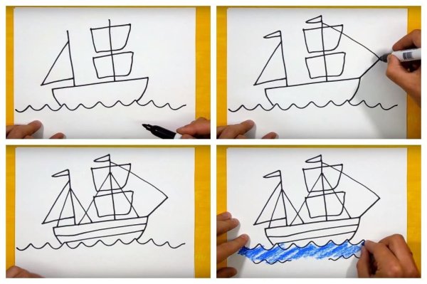 Кораблик рисунок