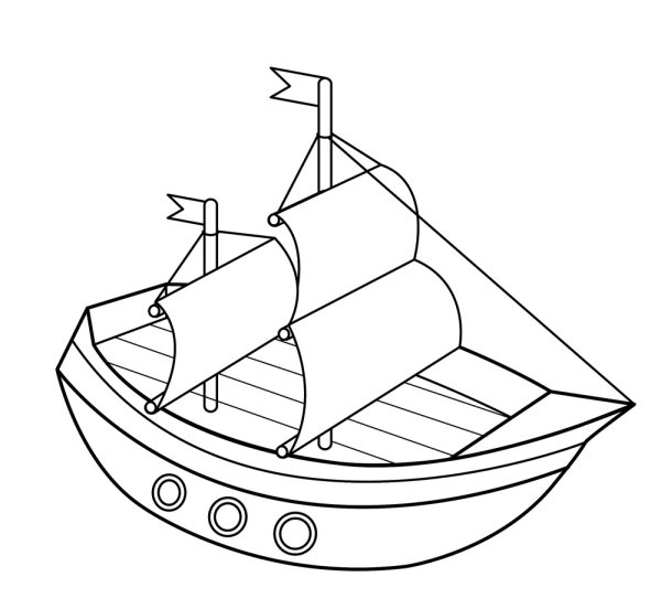 Трафарет "кораблик"