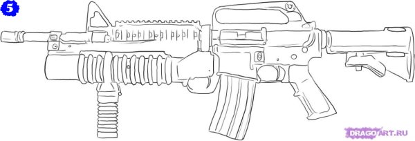Автомат м16 раскраска