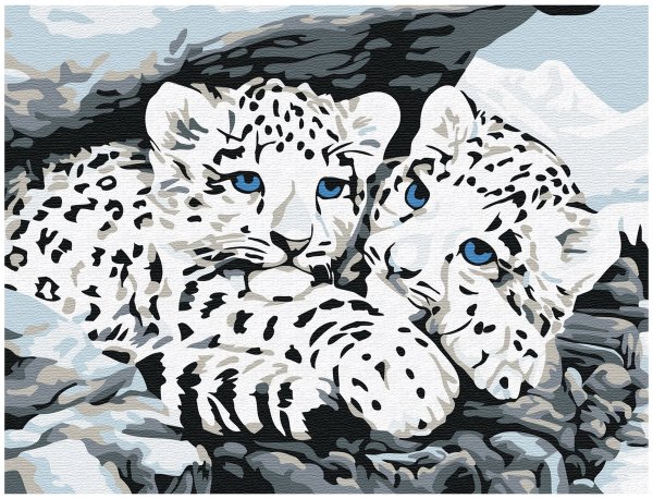 Снежный Барс карандашом