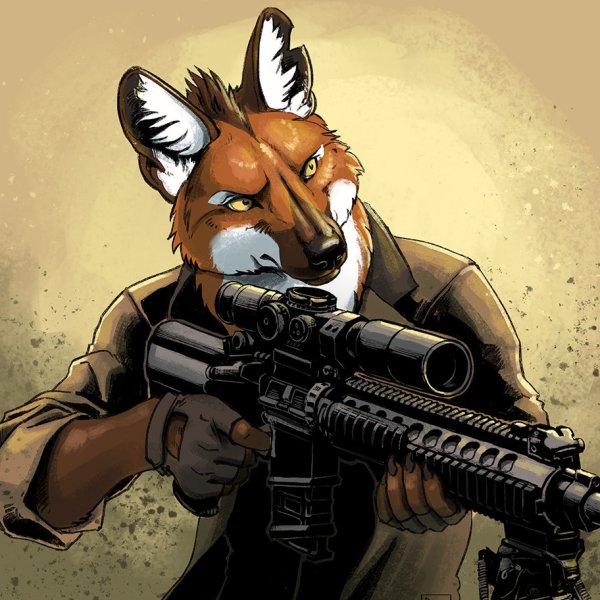 Лис с пистолетом