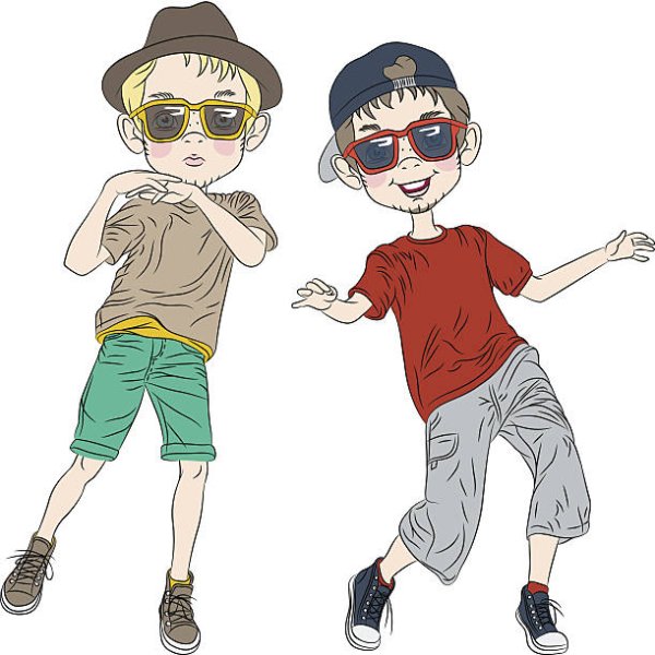 Модный мультяшный мальчик