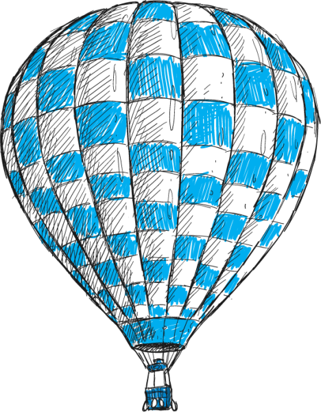 Воздушный шар карандашом