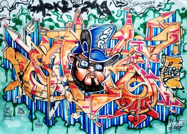 Стрит-арт на асфальте