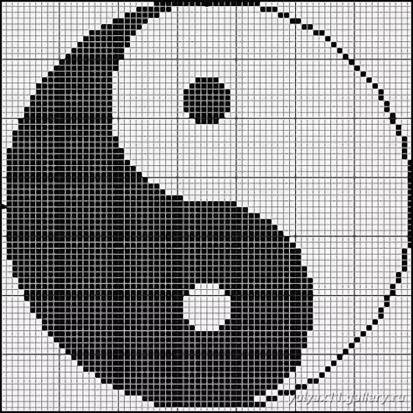 Ковровая вышивка Инь Янь