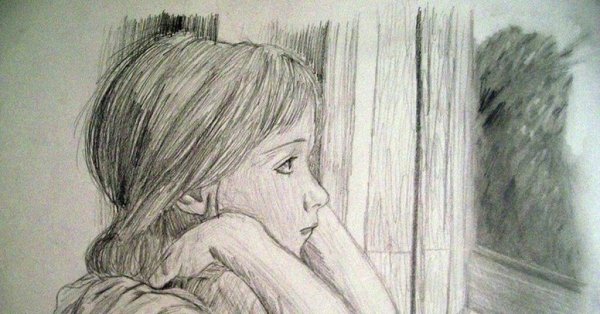 Грустный ребенок рисунок