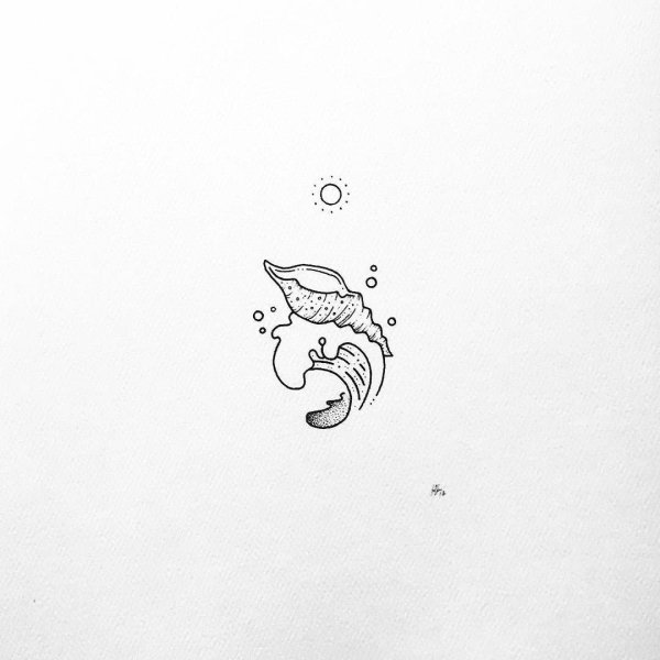 Тату рыбки эскизы Минимализм