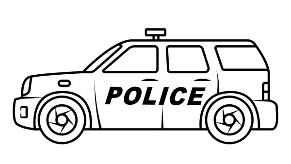 Полицейская машинка раскраска