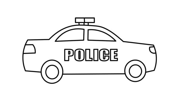 Легкий рисунок полицейской машины