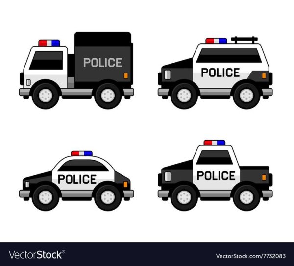 Полицейская машина для рисования для детей