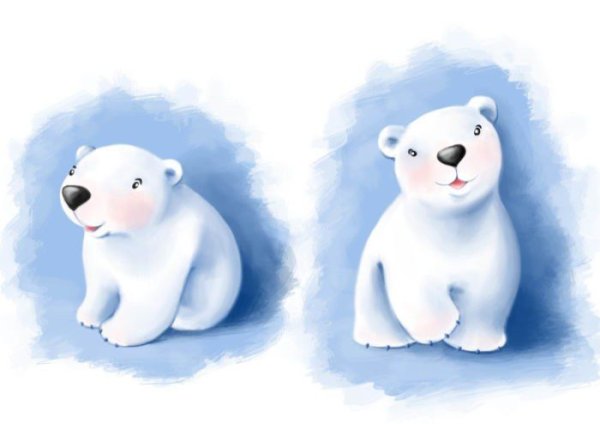 Белый Медвежонок рисунок