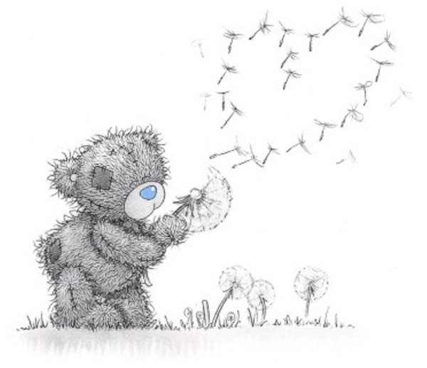 Мишка Тедди с одуванчиком