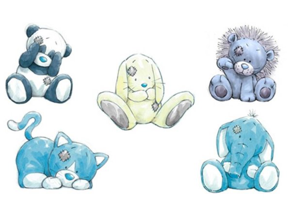 Тедди с игрушкой рисунок