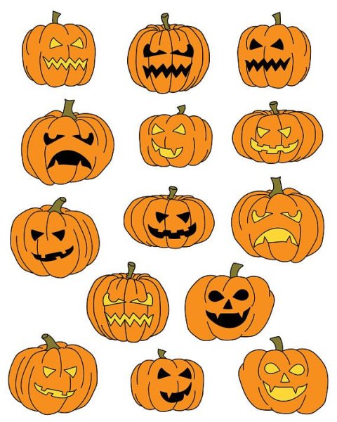 Много тыкв на Хэллоуин рисунок