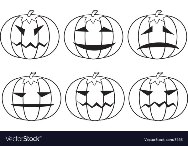 Тыква на Хэллоуин раскраска маленькая