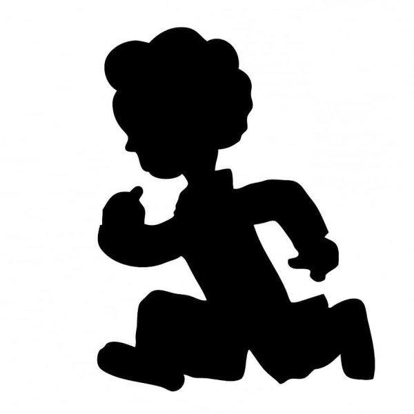 Силуэт маленького ребенка