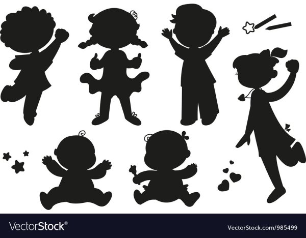 Силуэт мальчика и девочки