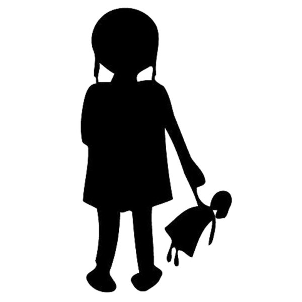 Черный силуэт ребенка