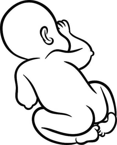 Эскиз новорожденного