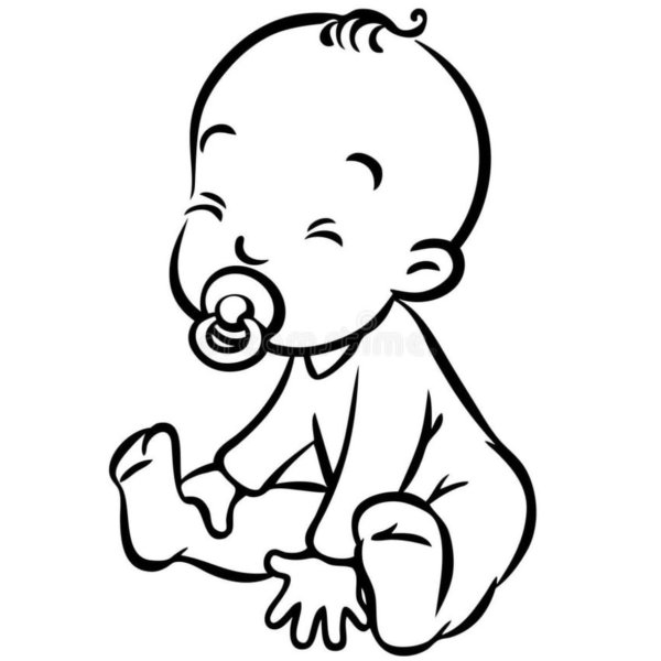 Младенец контур