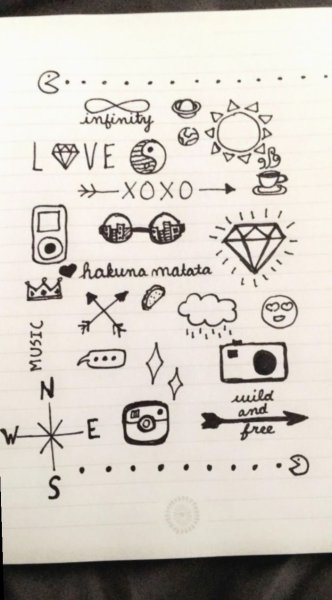 Маленькие рисуночки ручкой