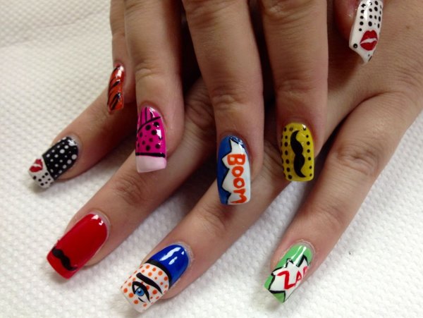 Ногти длинные для подростков с узорами