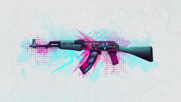 Парень с автоматом арт