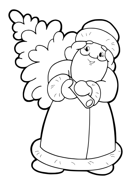 Поэтапное рисование Деда Мороза