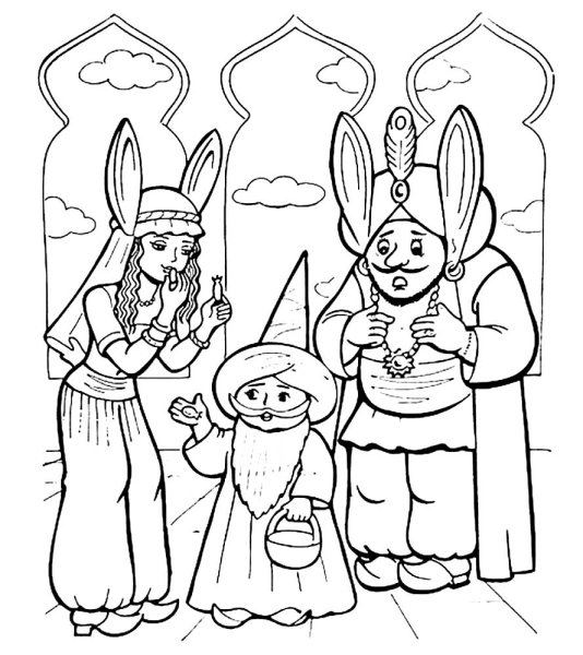 Гауф карлик нос раскраска