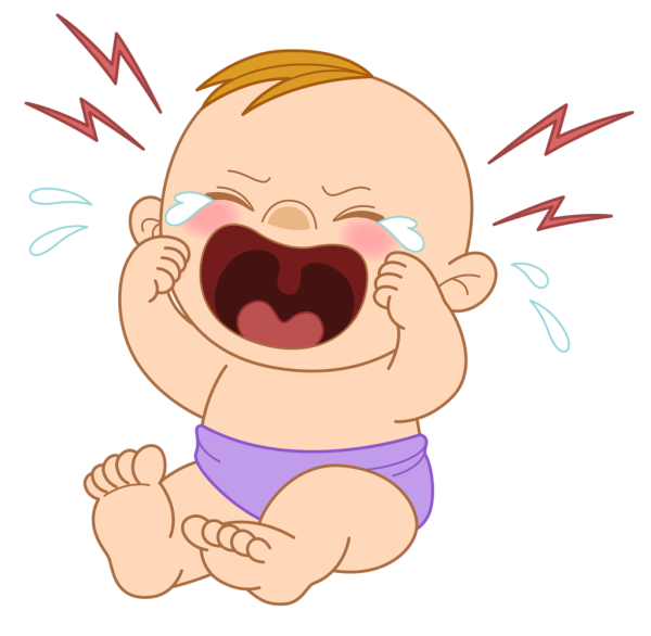 Плачущий ребенок мультяшный