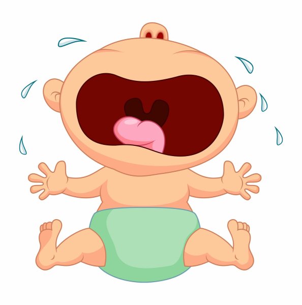 Малыш плачет мультяшный