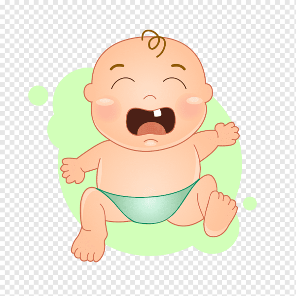 Нарисованный малыш плачет