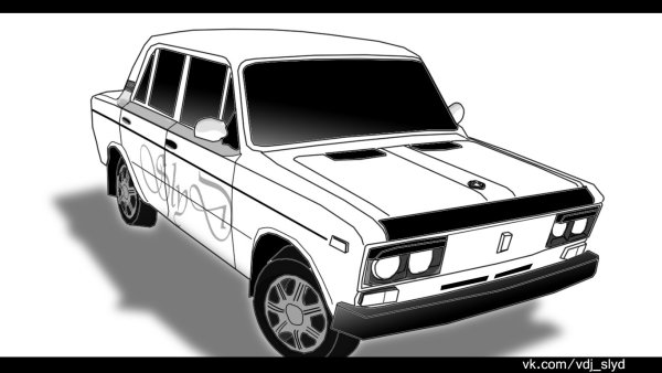Разукрашки машины ВАЗ 2106