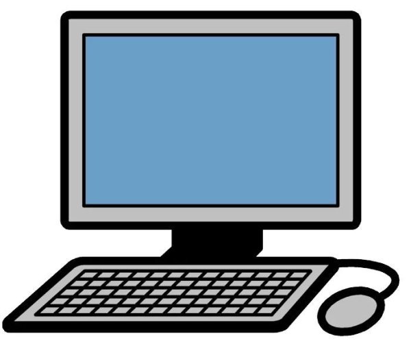 Компьютер мультяшный