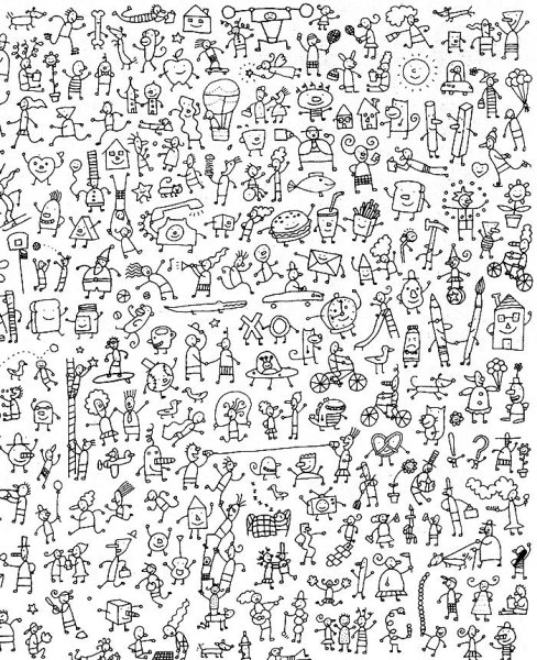 Много маленьких рисунков