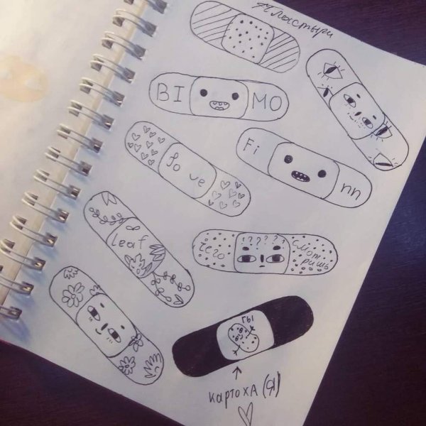 Идеи для рисунков на пластыре